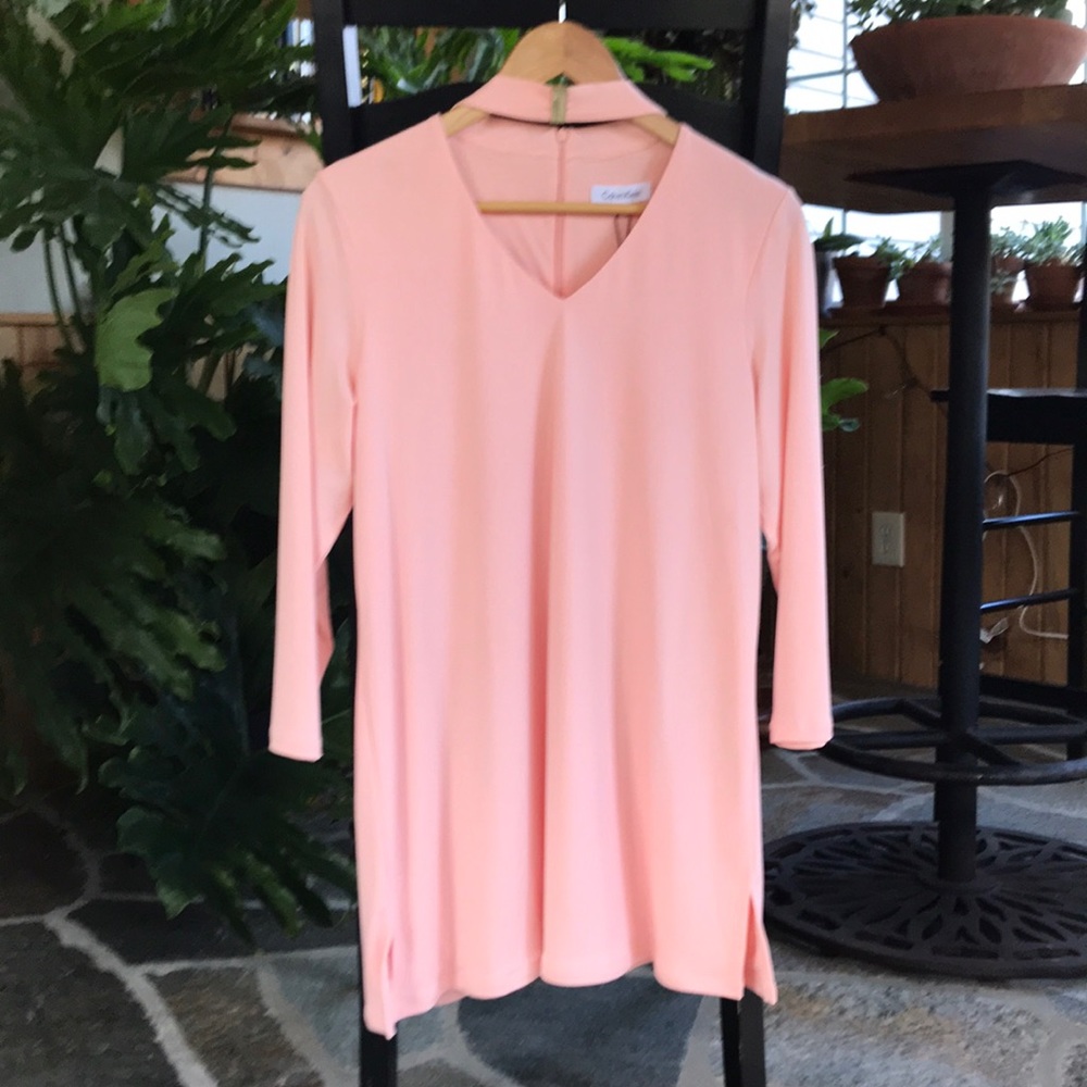Calvin Klein long sleeved blouse with choker